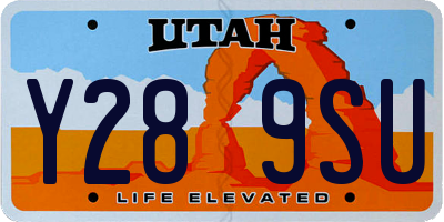 UT license plate Y289SU