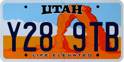 UT license plate Y289TB