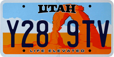 UT license plate Y289TV