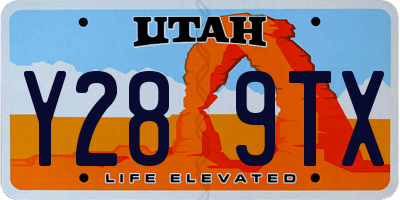 UT license plate Y289TX