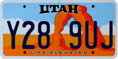 UT license plate Y289UJ