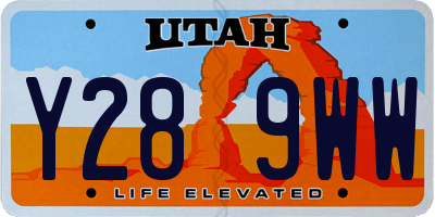 UT license plate Y289WW