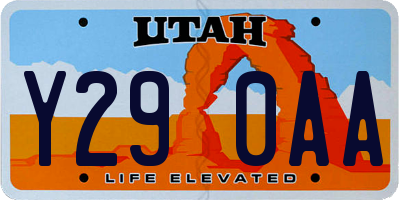 UT license plate Y290AA