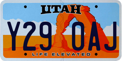 UT license plate Y290AJ