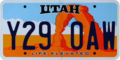 UT license plate Y290AW