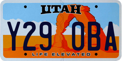 UT license plate Y290BA