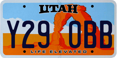 UT license plate Y290BB