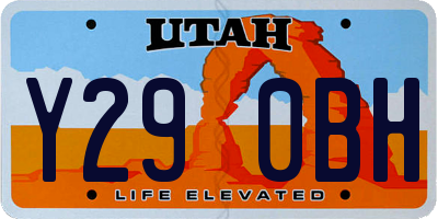 UT license plate Y290BH