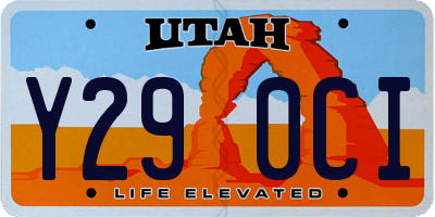 UT license plate Y290CI