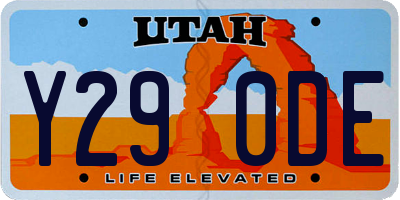 UT license plate Y290DE