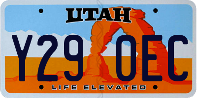 UT license plate Y290EC