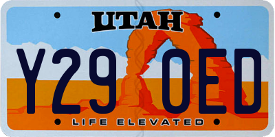 UT license plate Y290ED