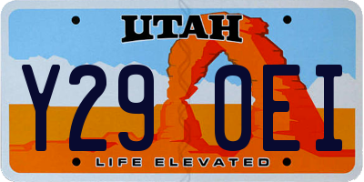 UT license plate Y290EI