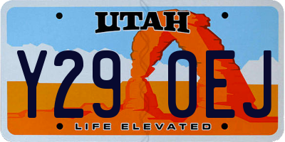UT license plate Y290EJ