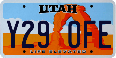 UT license plate Y290FE