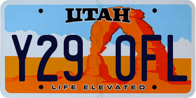 UT license plate Y290FL