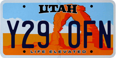 UT license plate Y290FN