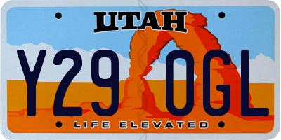 UT license plate Y290GL
