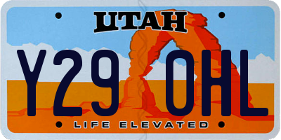 UT license plate Y290HL