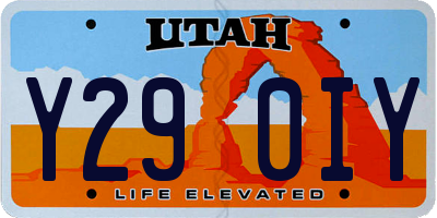 UT license plate Y290IY