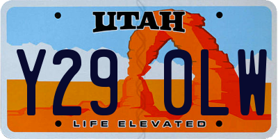 UT license plate Y290LW