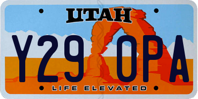 UT license plate Y290PA