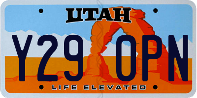 UT license plate Y290PN