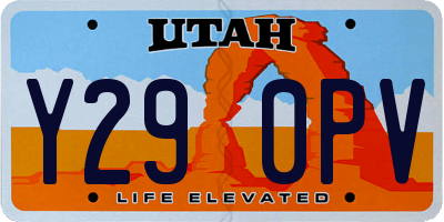 UT license plate Y290PV