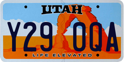 UT license plate Y290QA