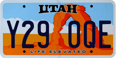 UT license plate Y290QE