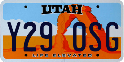 UT license plate Y290SG
