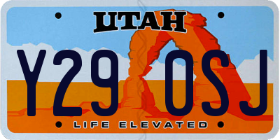 UT license plate Y290SJ