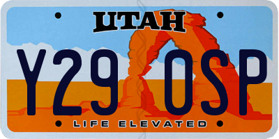UT license plate Y290SP