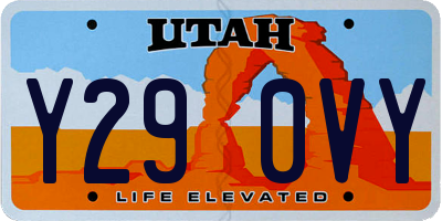 UT license plate Y290VY