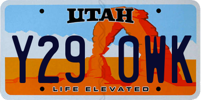 UT license plate Y290WK