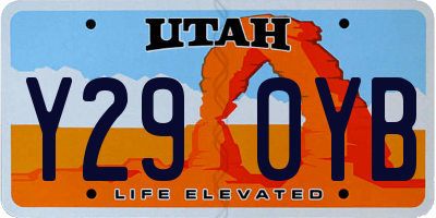 UT license plate Y290YB