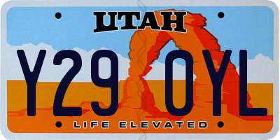 UT license plate Y290YL
