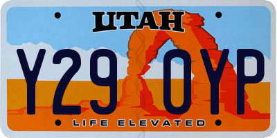 UT license plate Y290YP