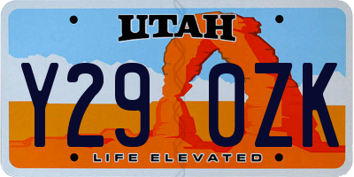 UT license plate Y290ZK