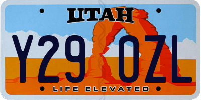 UT license plate Y290ZL