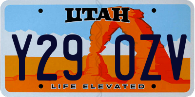 UT license plate Y290ZV
