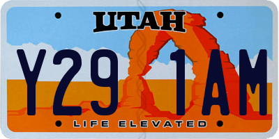 UT license plate Y291AM