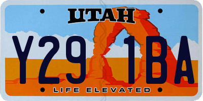 UT license plate Y291BA