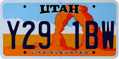UT license plate Y291BW