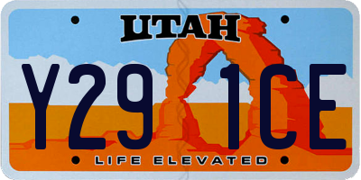 UT license plate Y291CE