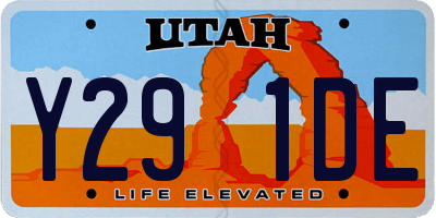 UT license plate Y291DE