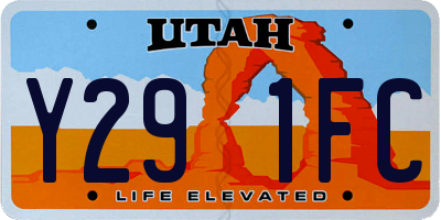 UT license plate Y291FC