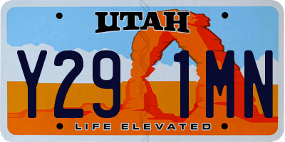 UT license plate Y291MN
