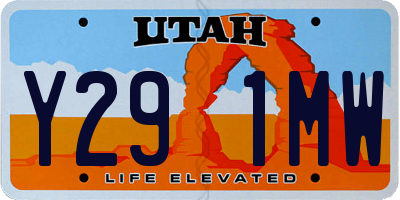 UT license plate Y291MW