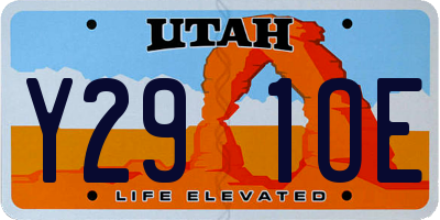 UT license plate Y291OE